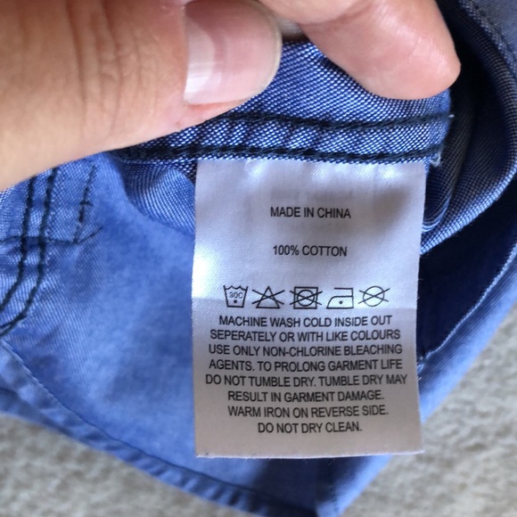 Barney Cool blue chambray shirt with B monogram - Picture 7 of 10